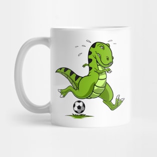 T-Rex Dinosaur Soccer Player Mug